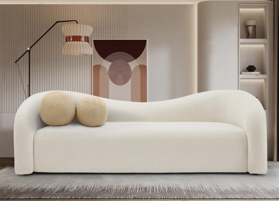 

    
Contemporary Cream Eucalyptus Wood Sofa Meridian Furniture Kali 186Cream-S
