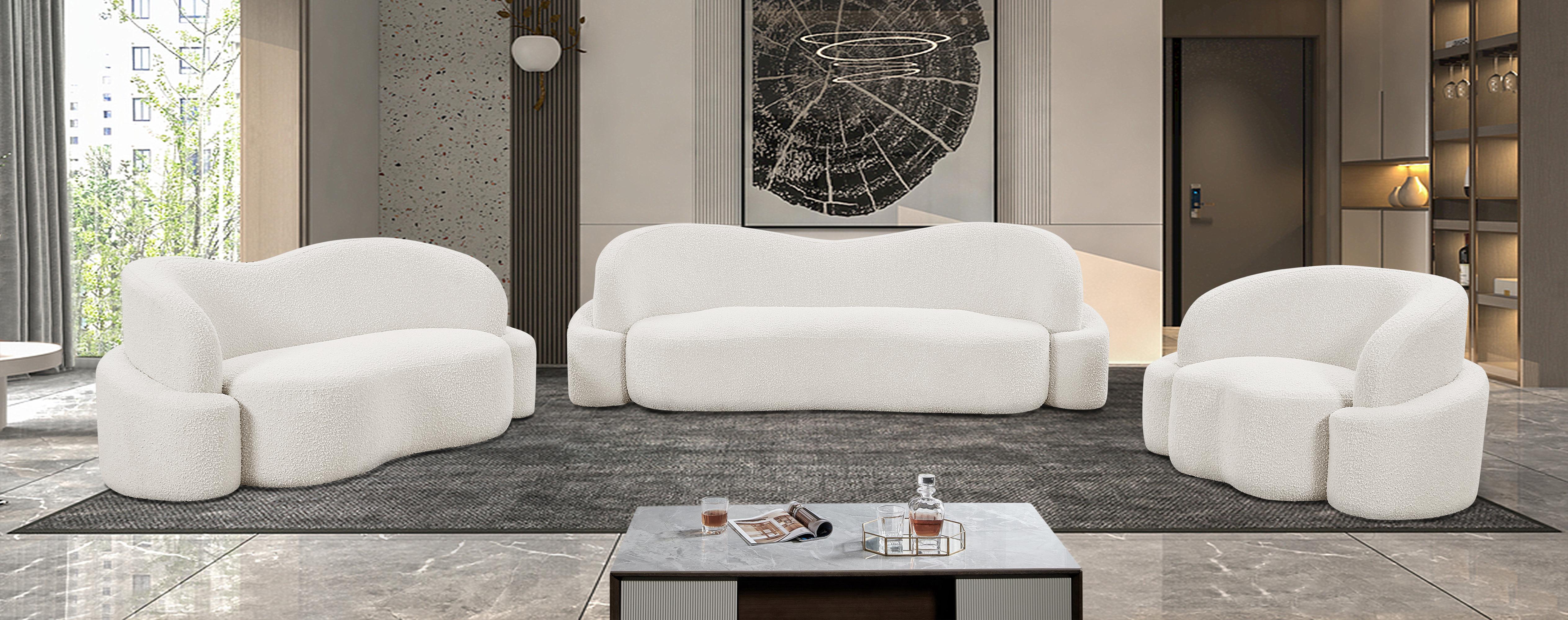 

    
 Shop  Contemporary Cream Eucalyptus Wood Sofa Meridian Furniture Principessa 108Cream-S
