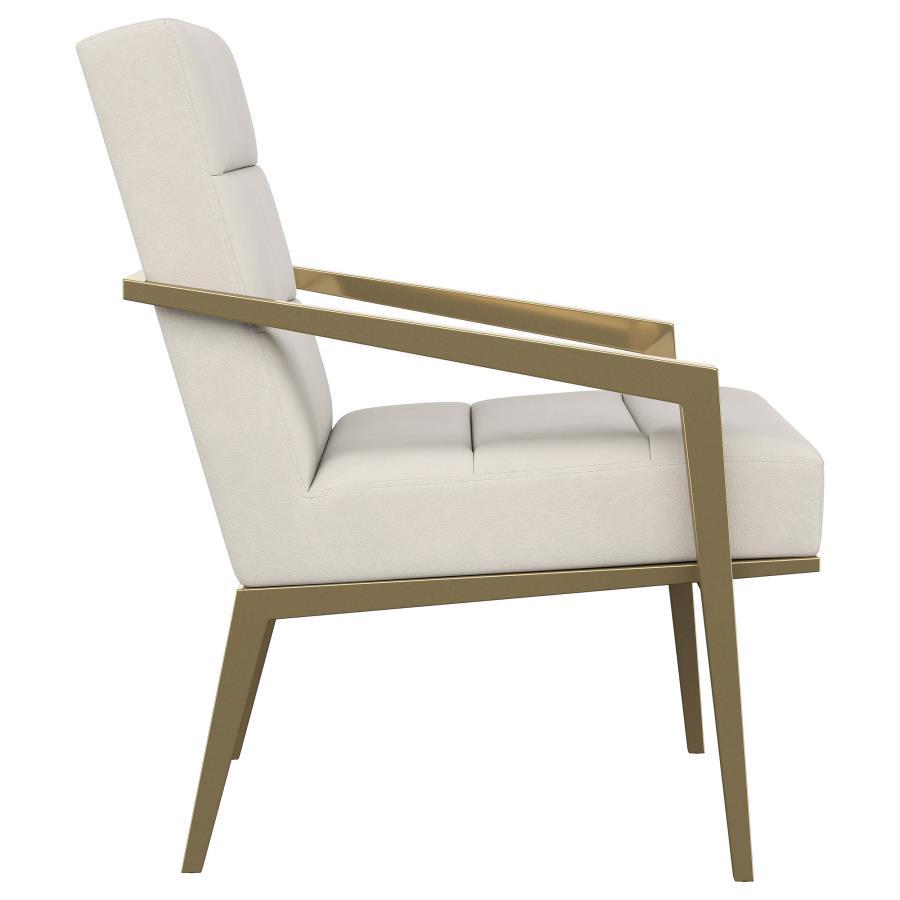 

    
 Order  Contemporary Cream Metal Accent Chair Coaster Kirra 903143
