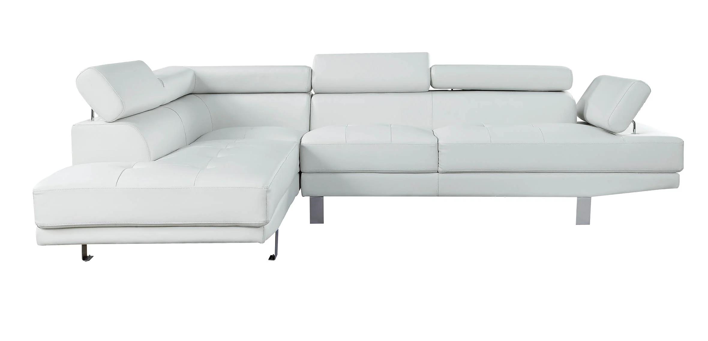 Contemporary Sectional Sofa Connor 52645-3pcs in Cream PU