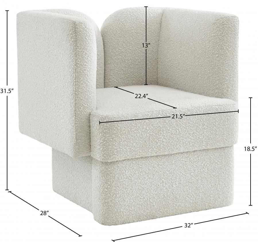 

    
616Cream-S-3PCS Meridian Furniture Sofa Loveseat and Chair Set
