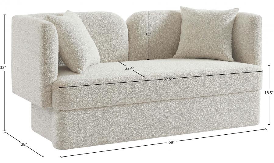 

    
616Cream-L Contemporary Cream Wood Fabric Loveseat Meridian Furniture Marcel 616Cream-L
