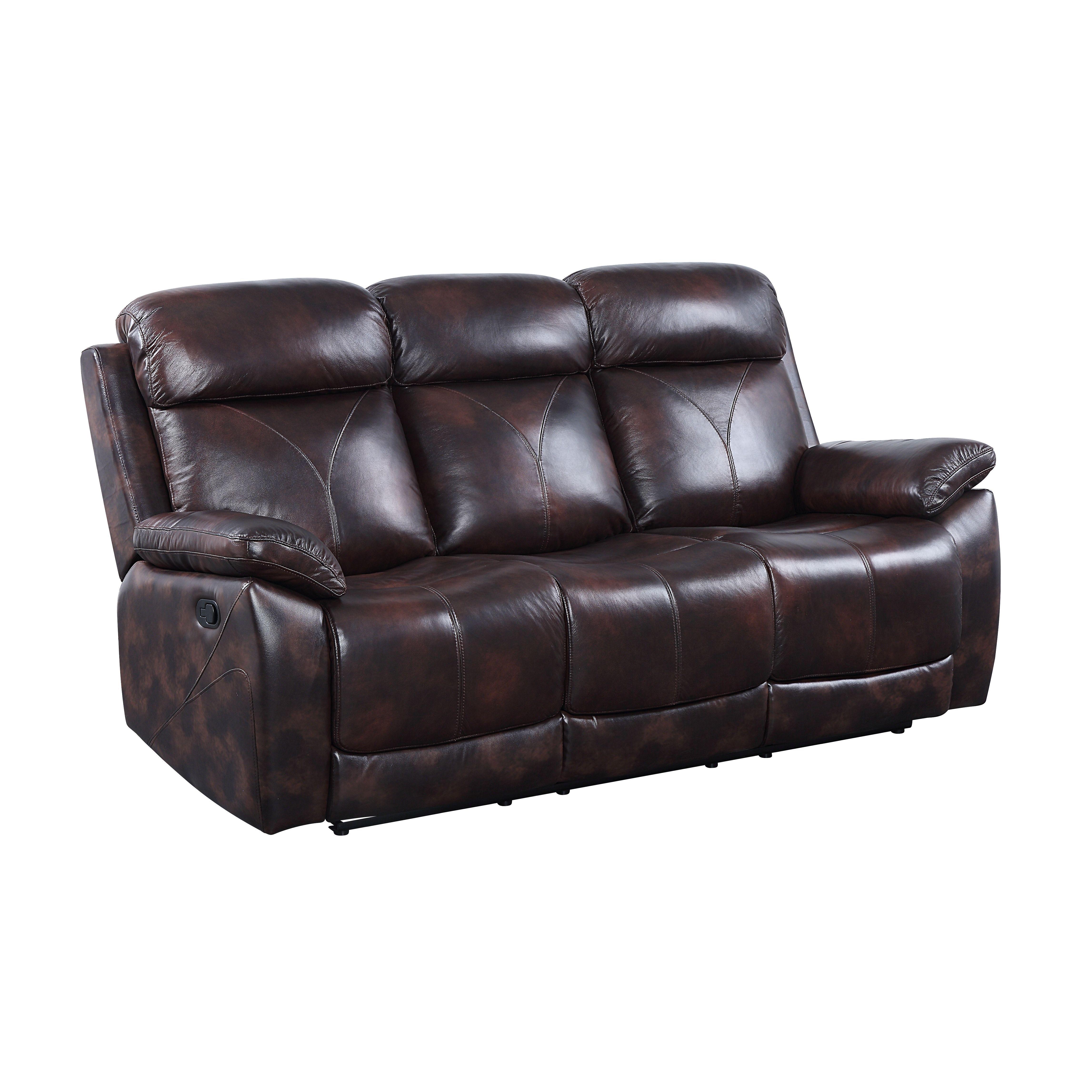 

    
Contemporary Dark Brown Leather Sofa by Acme Perfiel LV00066

