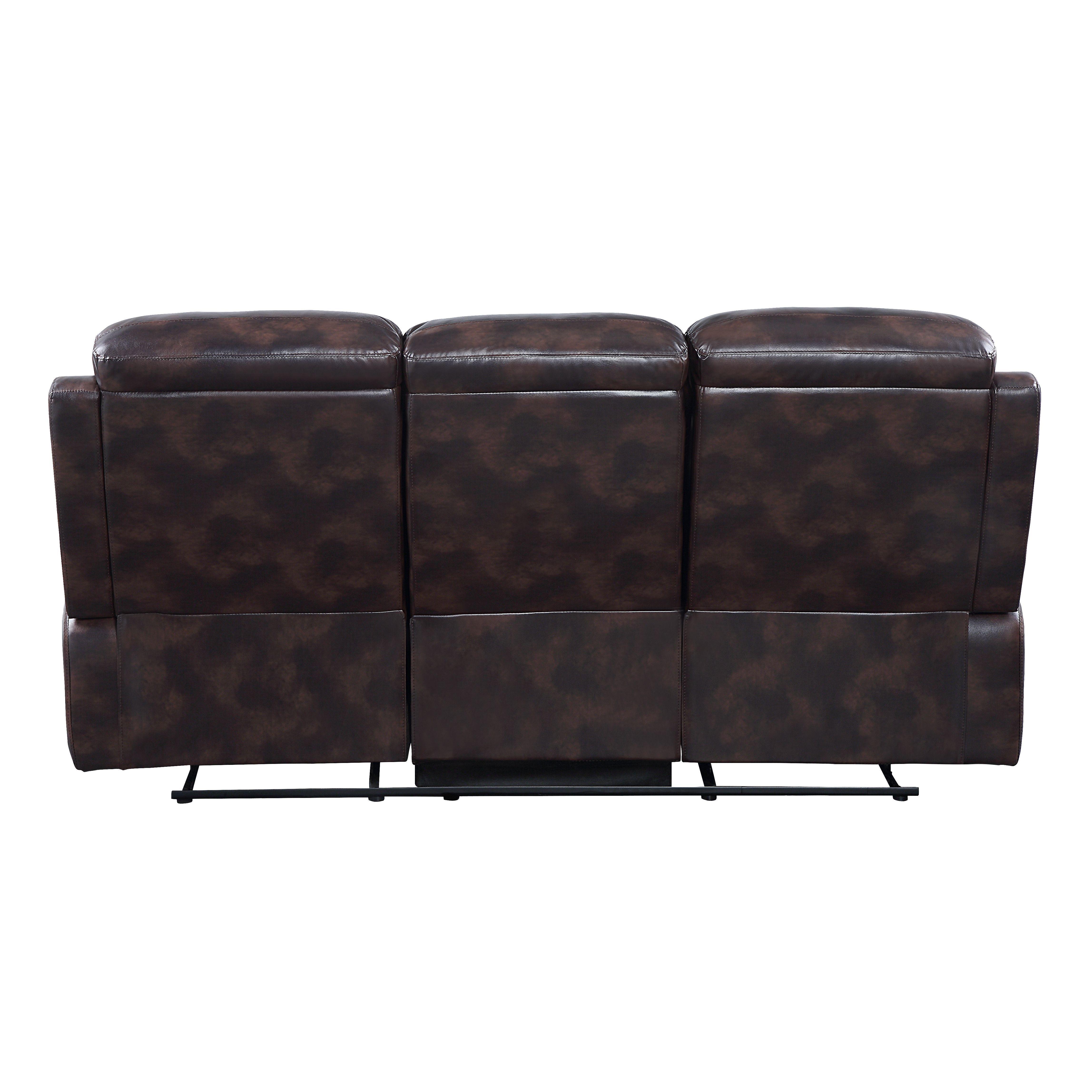 

    
Contemporary Dark Brown Leather Sofa + Loveseat + Recliner by Acme Perfiel LV00066-3pcs

