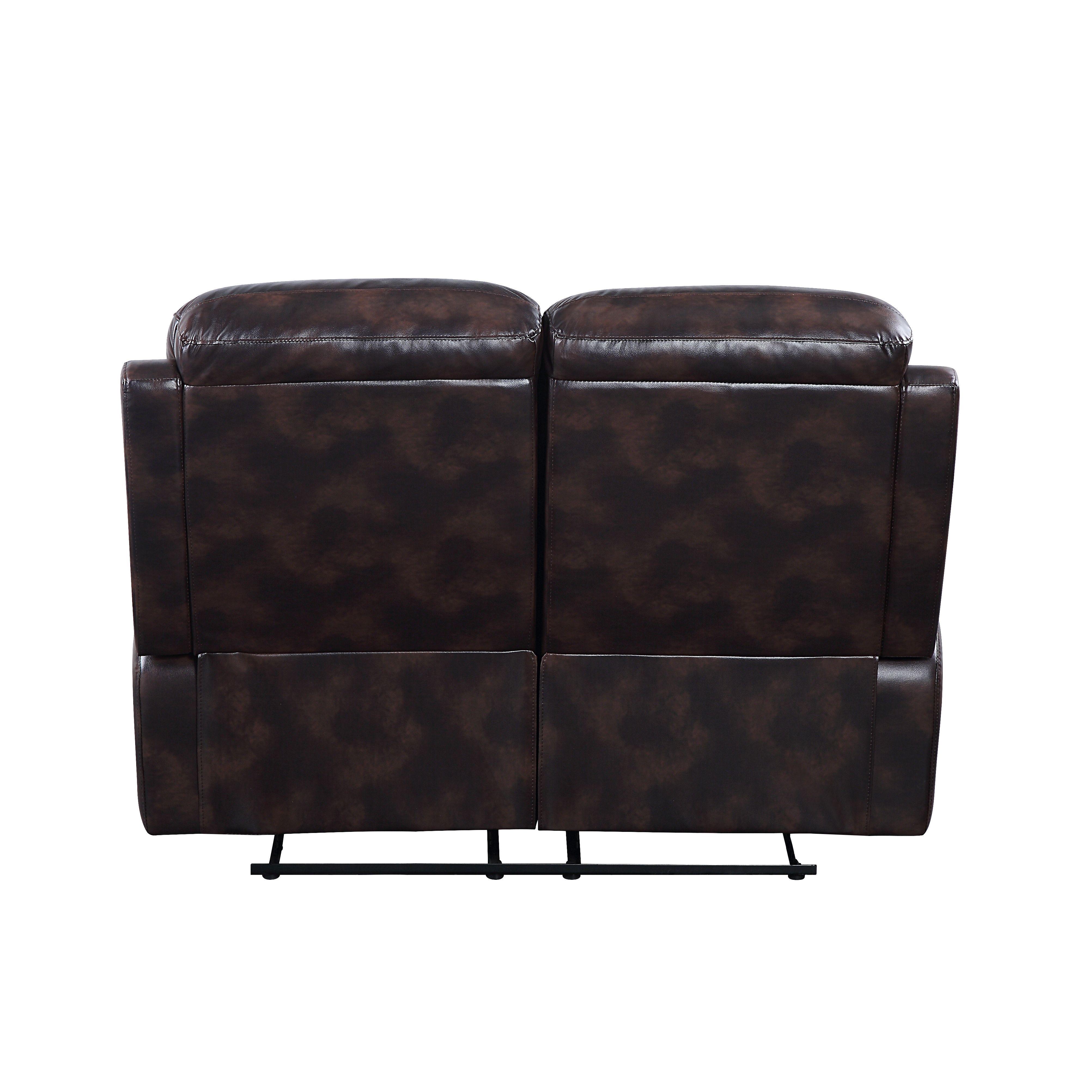 

    
Acme Furniture Perfiel Sofa Loveseat and Chair Set Dark Brown LV00066-3pcs
