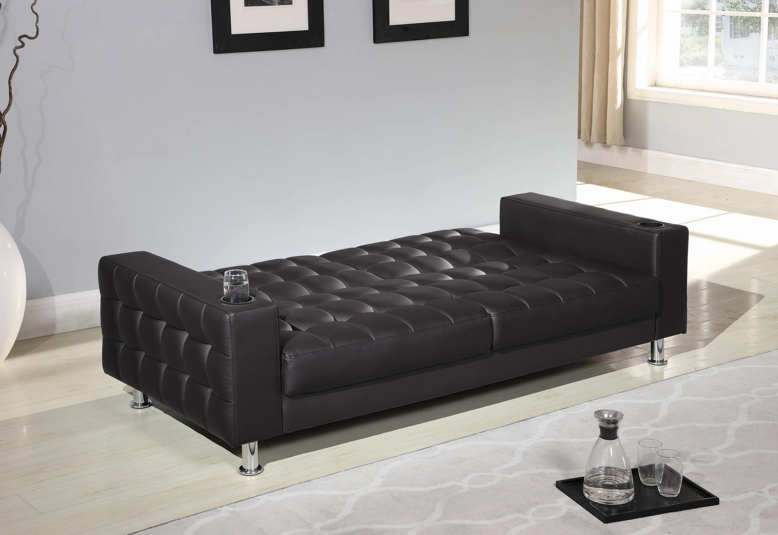 

    
300294 Contemporary Dark Brown Leatherette Sofa Bed Coaster 300294 Pacheco
