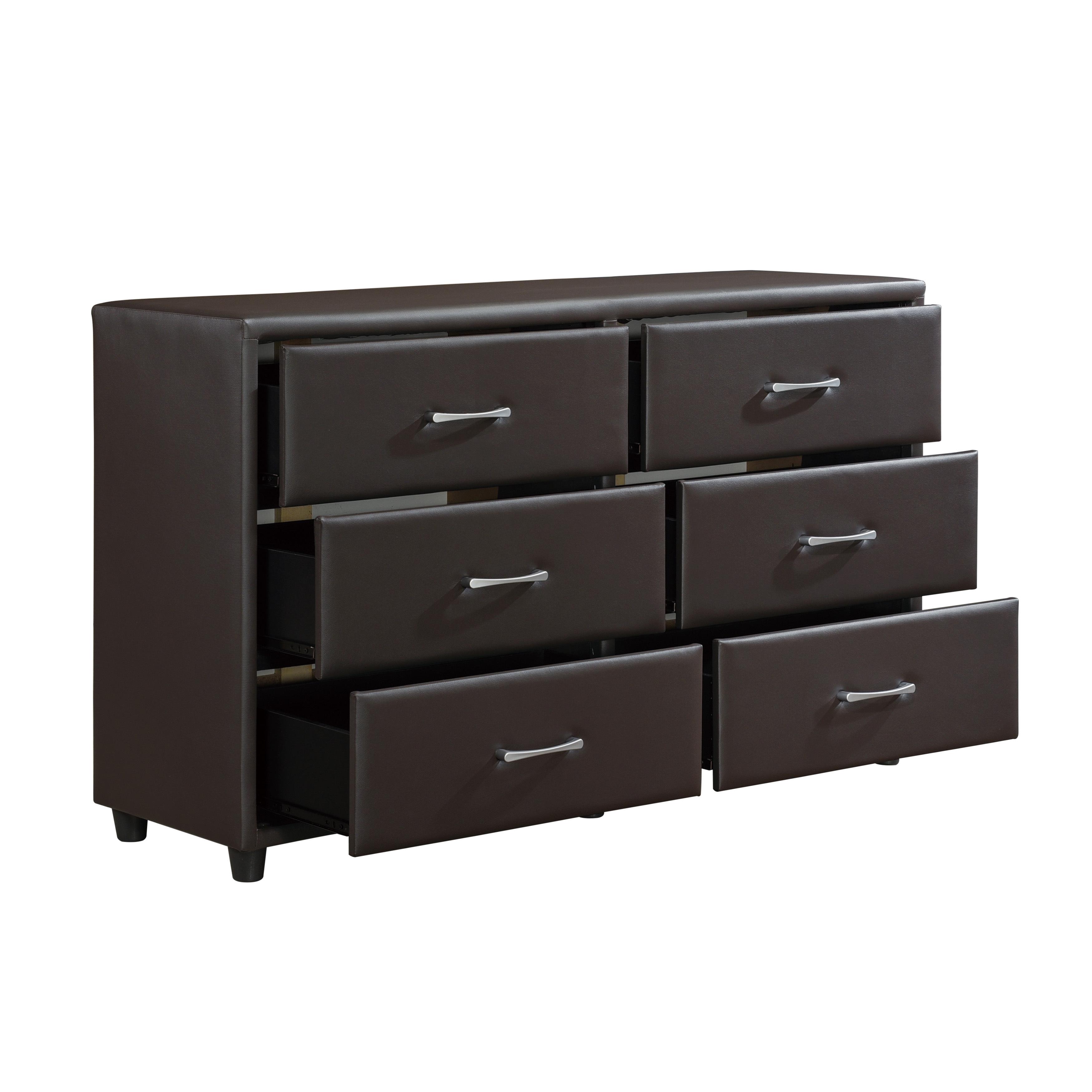 

    
Contemporary Dark Brown Wood Dresser Homelegance 2220DBR-5 Lorenzi
