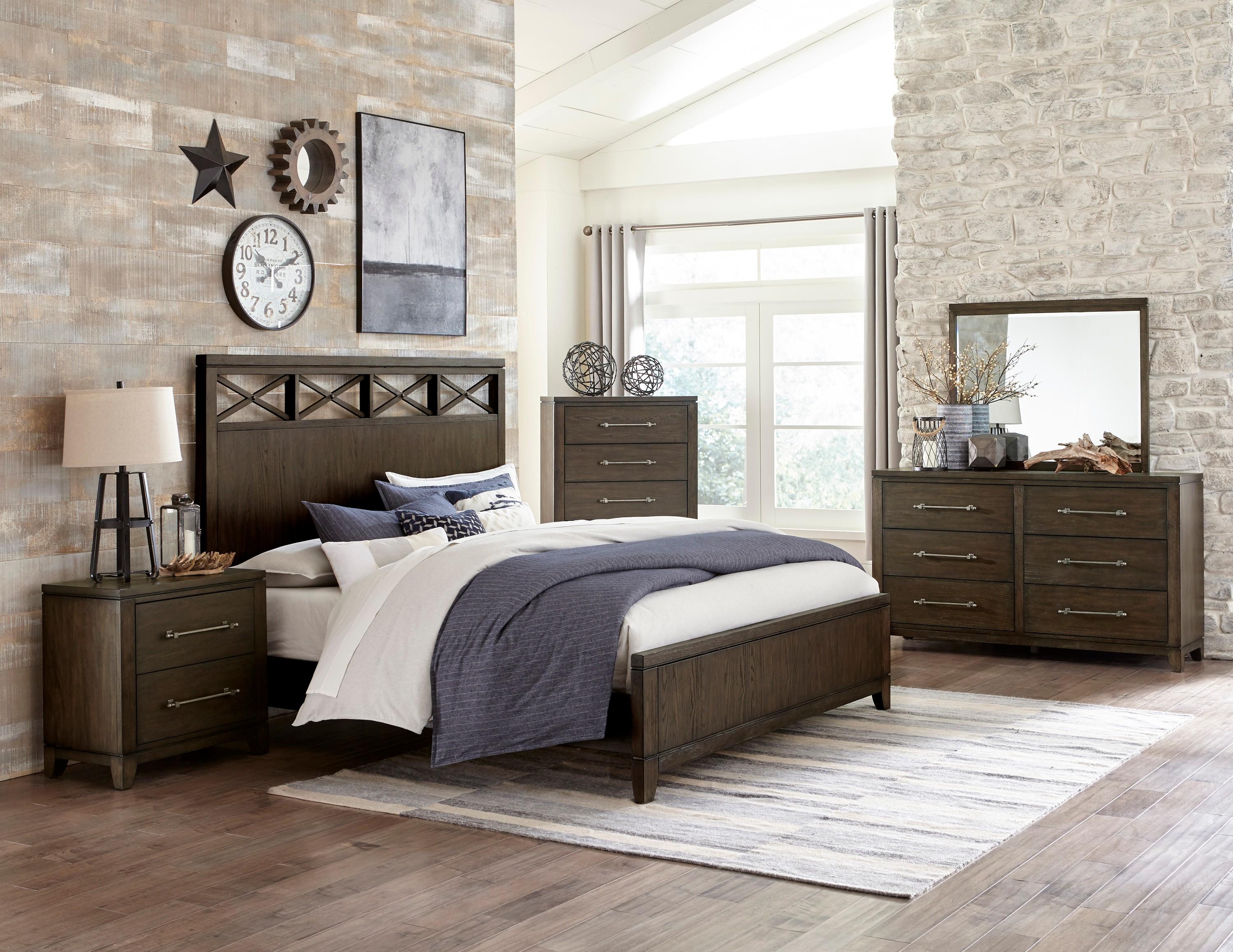 

    
Contemporary Dark Brown Wood King Bedroom Set 6pcs Homelegance 1669K-1EK* Griggs
