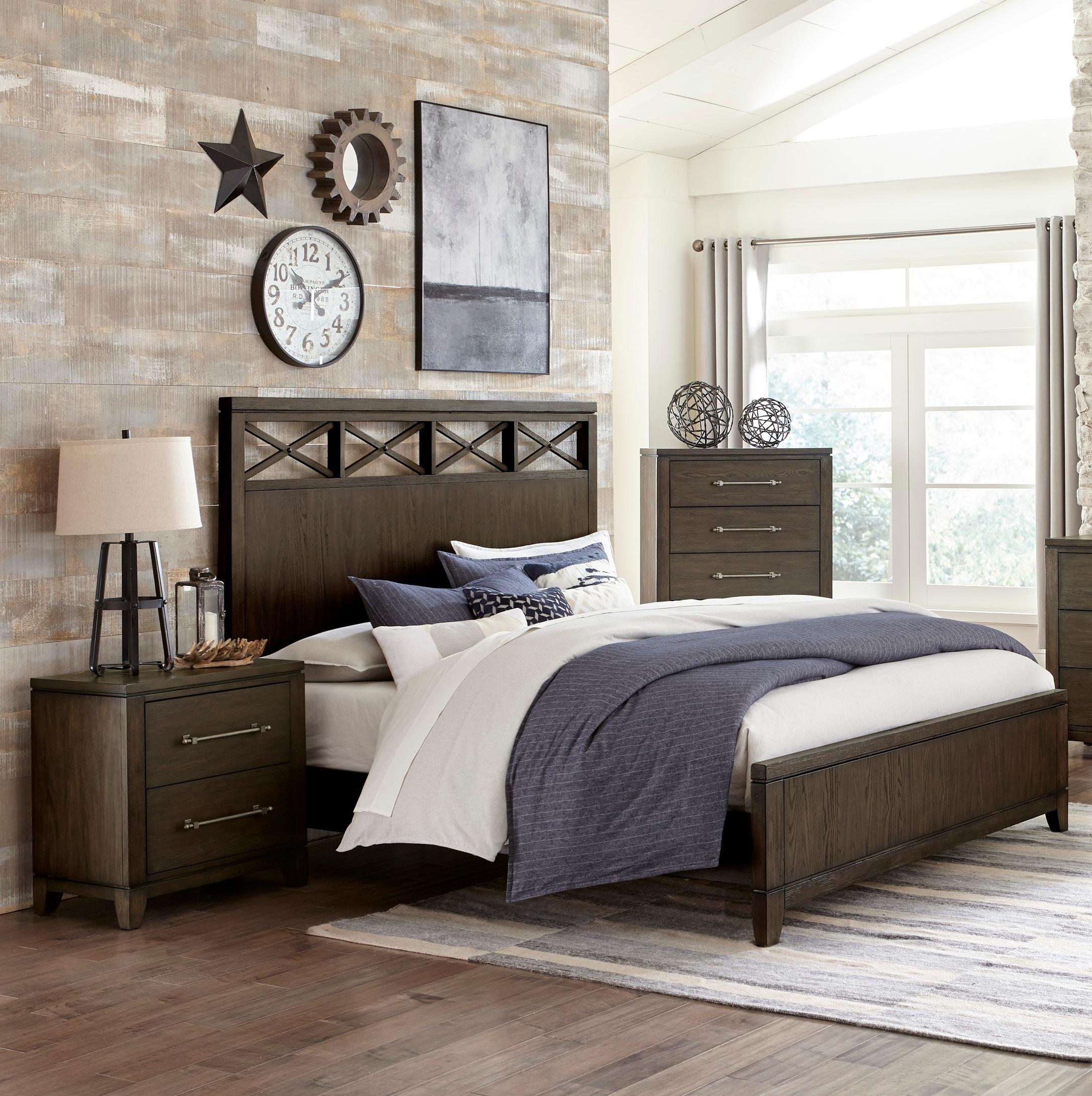 

    
Contemporary Dark Brown Wood Queen Bedroom Set 3pcs Homelegance 1669-1* Griggs
