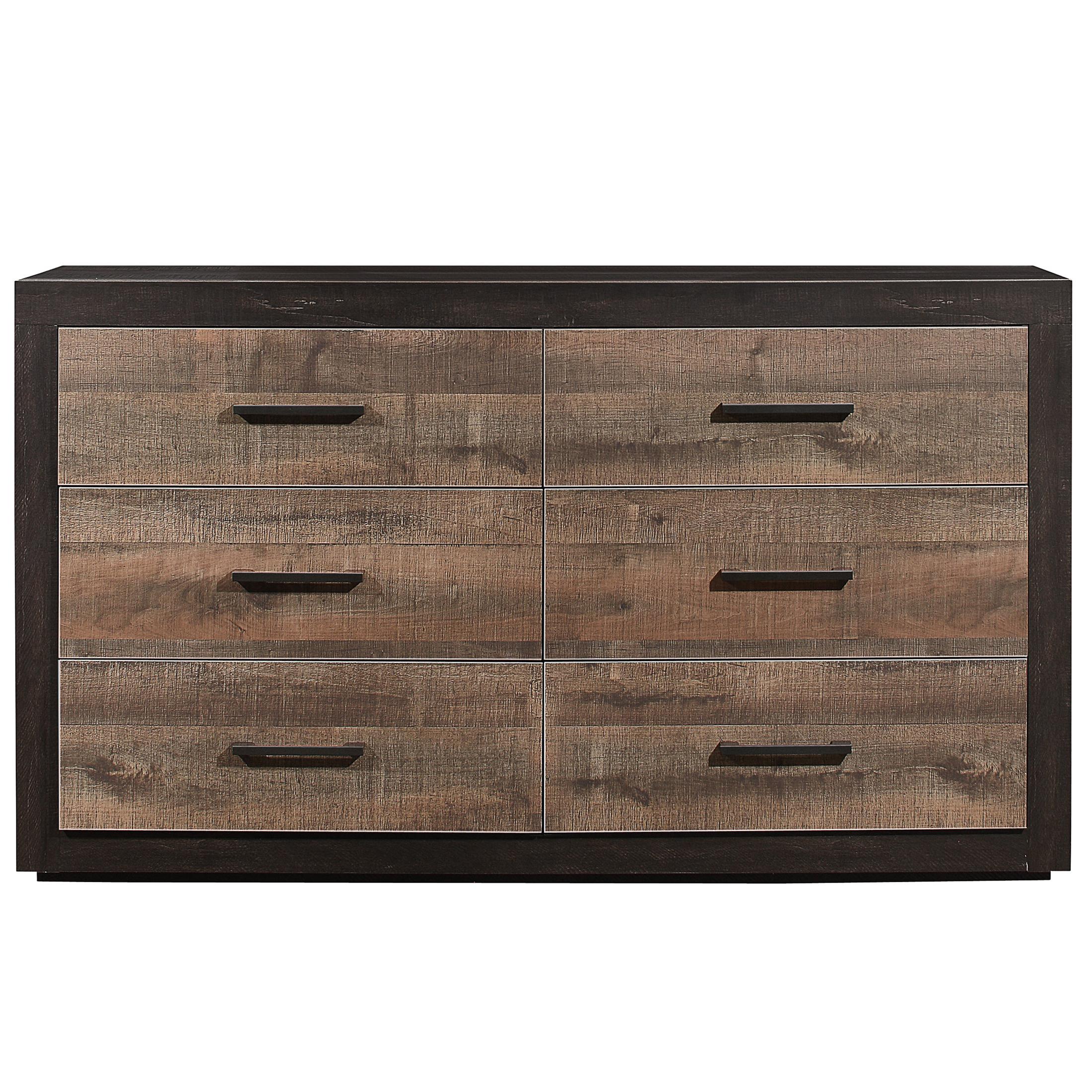

    
Contemporary Dark Ebony & Rustic Mahogany Wood Dresser Homelegance 1762-5 Miter
