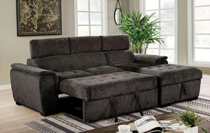

    
Furniture of America CM6514DG Patty Sectional Sofa Dark Gray CM6514DG
