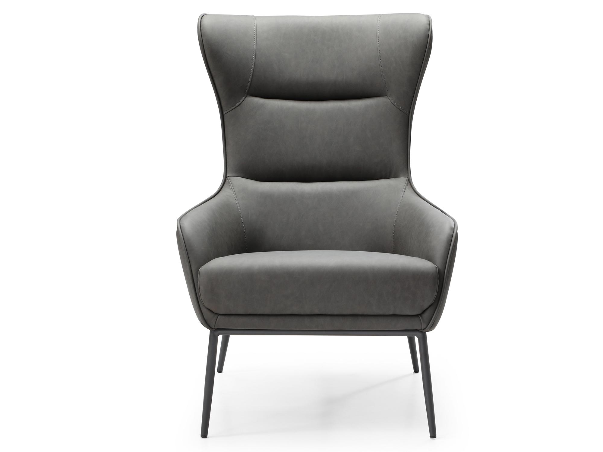 

    
Contemporary Dark Gray Fabric & Faux Leather Chair WhiteLine CH1707P-DGRY Wyatt
