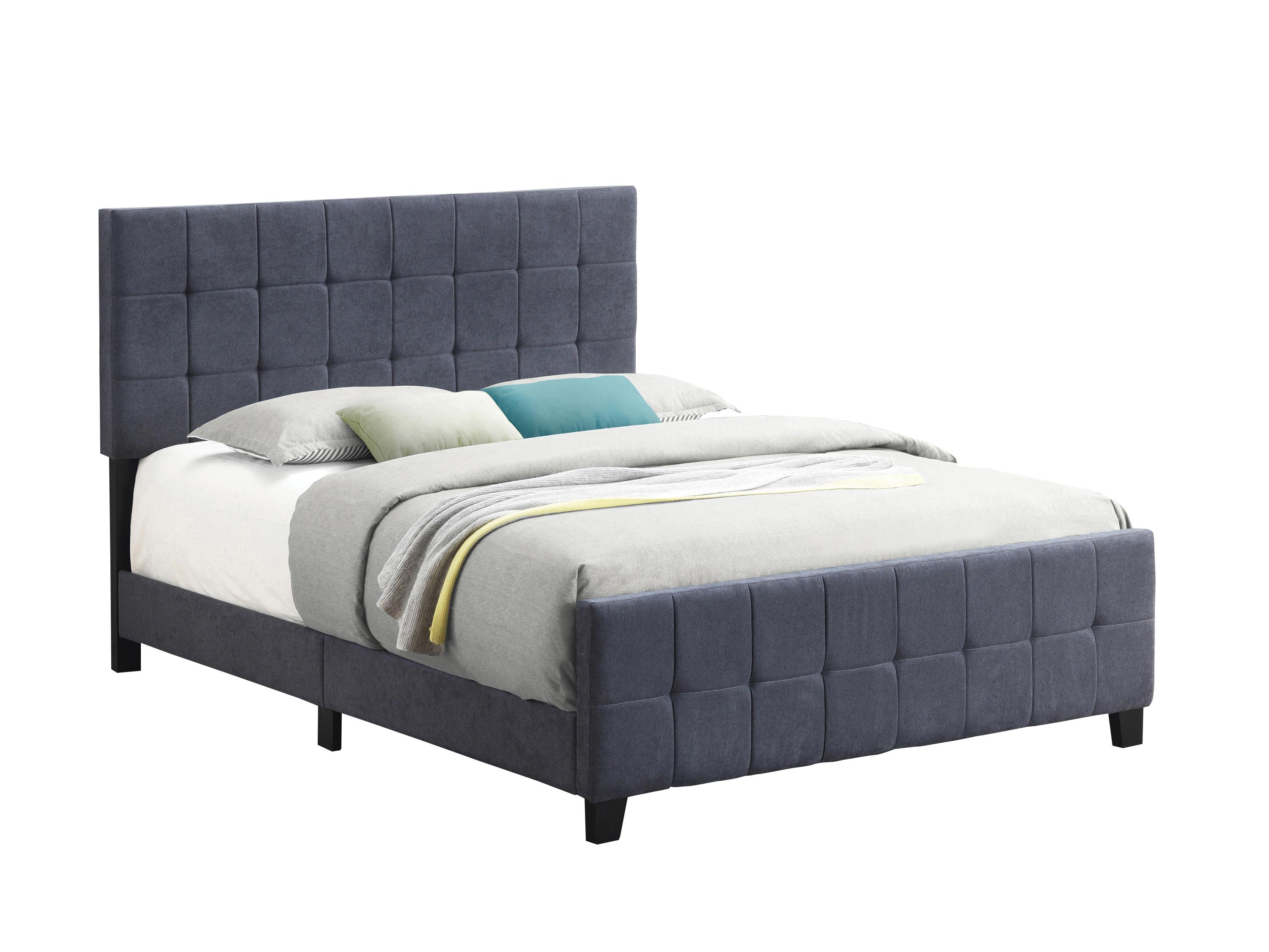 Contemporary Bed 305953KE Fairfield 305953KE in Dark Gray Fabric
