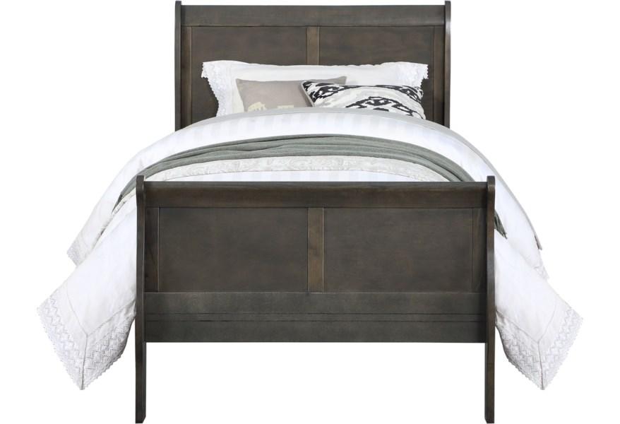 

    
Contemporary Dark Gray Full 5pcs Bedroom Set by Acme Louis Philippe 26805F-5pcs
