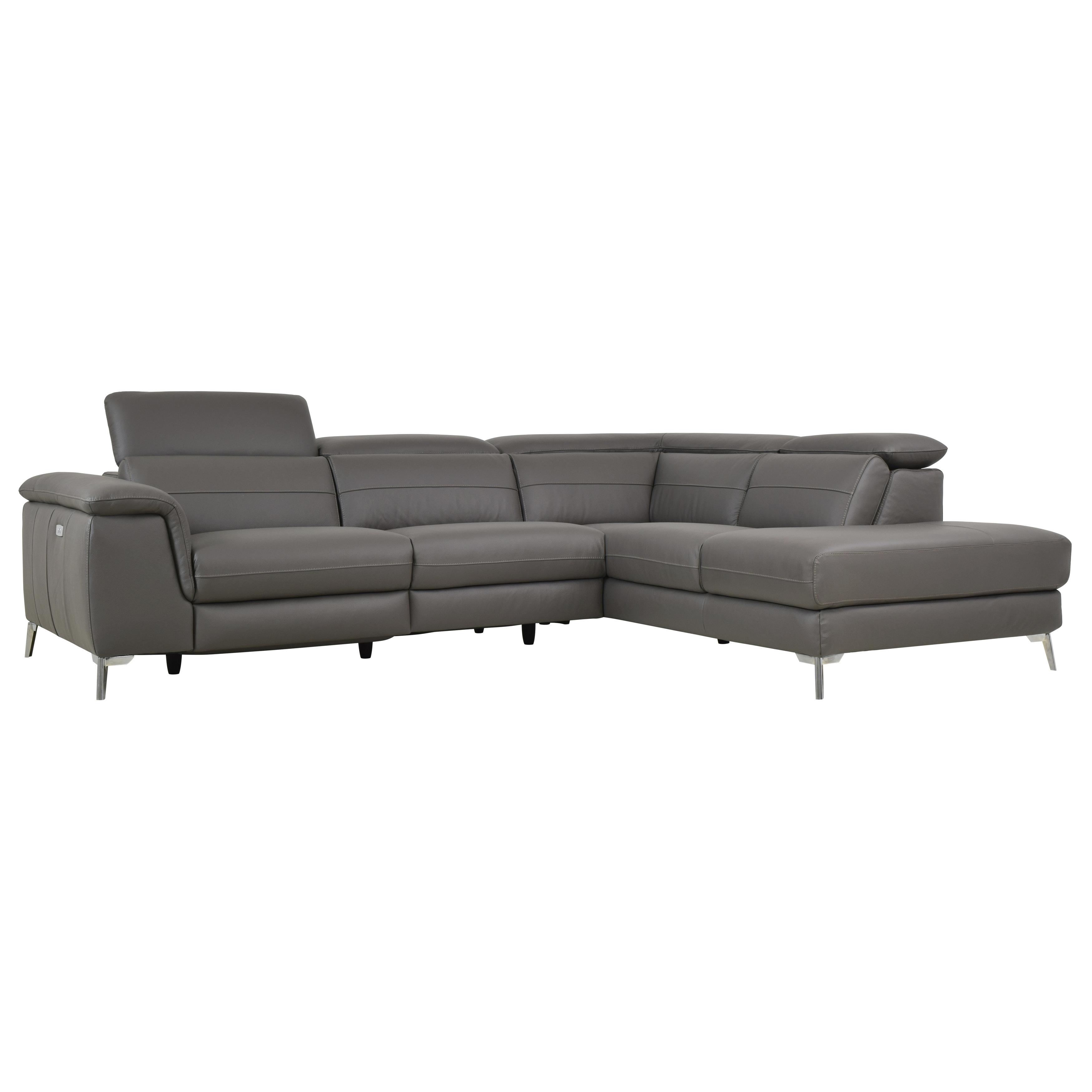 

    
Contemporary Dark Gray Leather 2-Piece Sectional Homelegance 8256M-GRY*2RLPW Cinque
