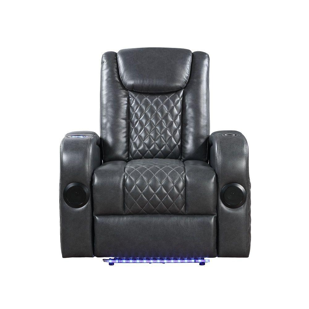 

        
65155194989849Contemporary Dark Gray Leather Power Motion Recliner Acme Alair LV02460
