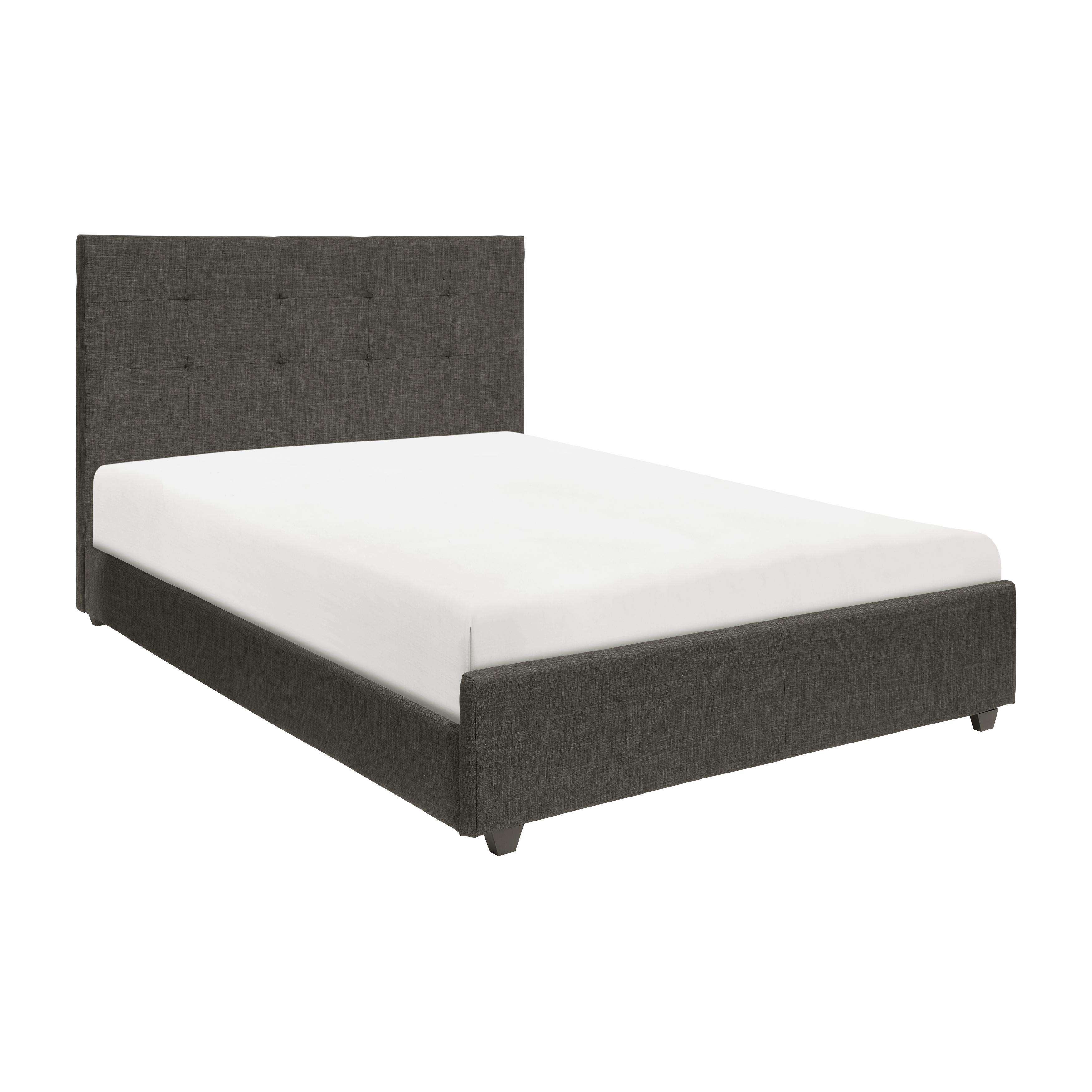 

    
Contemporary Dark Gray Solid Wood Queen Bed Polyester Homelegance 1890N-1* Cadmus

