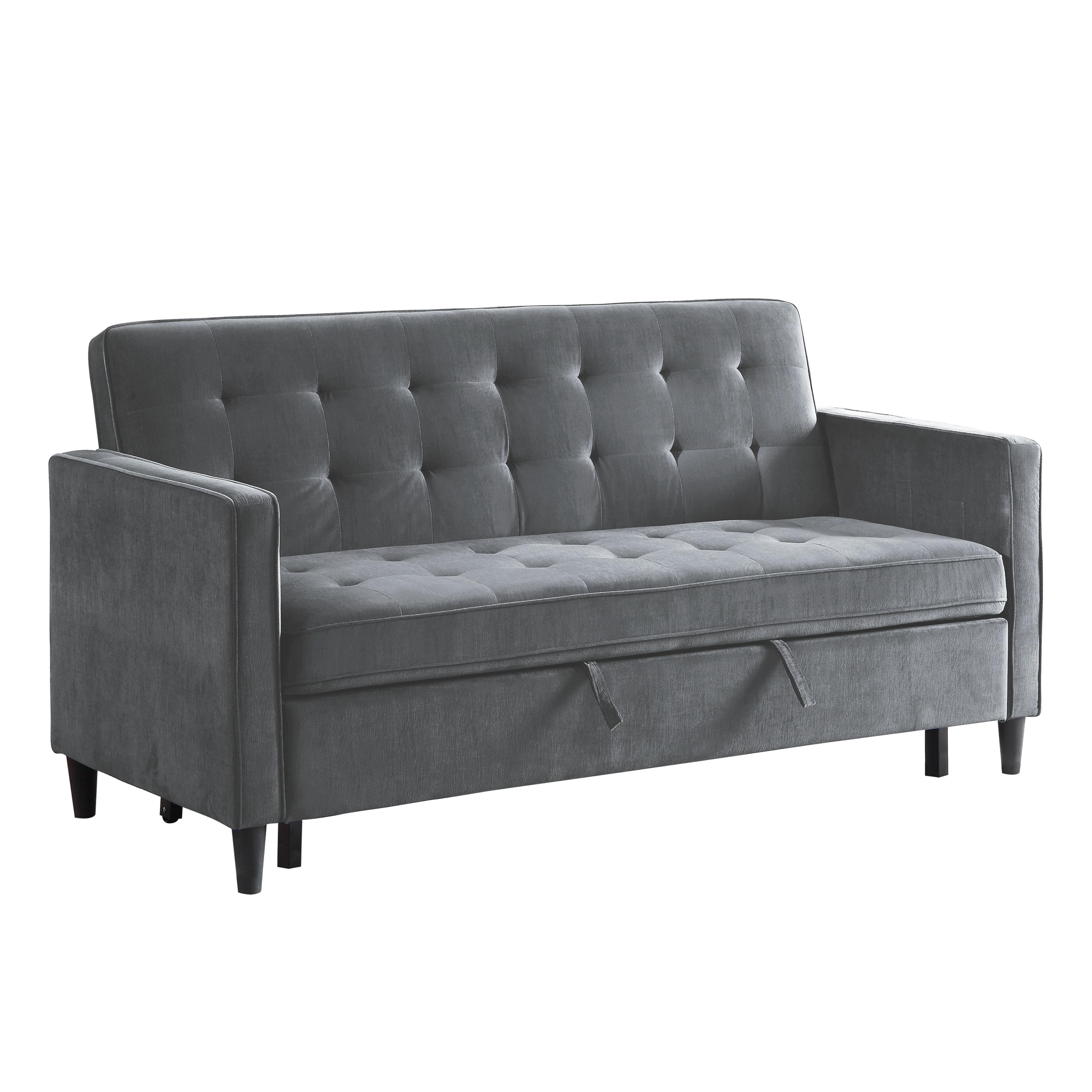 

    
Contemporary Dark Gray Solid Wood Sofa Homelegance 9427DG-3CL Strader
