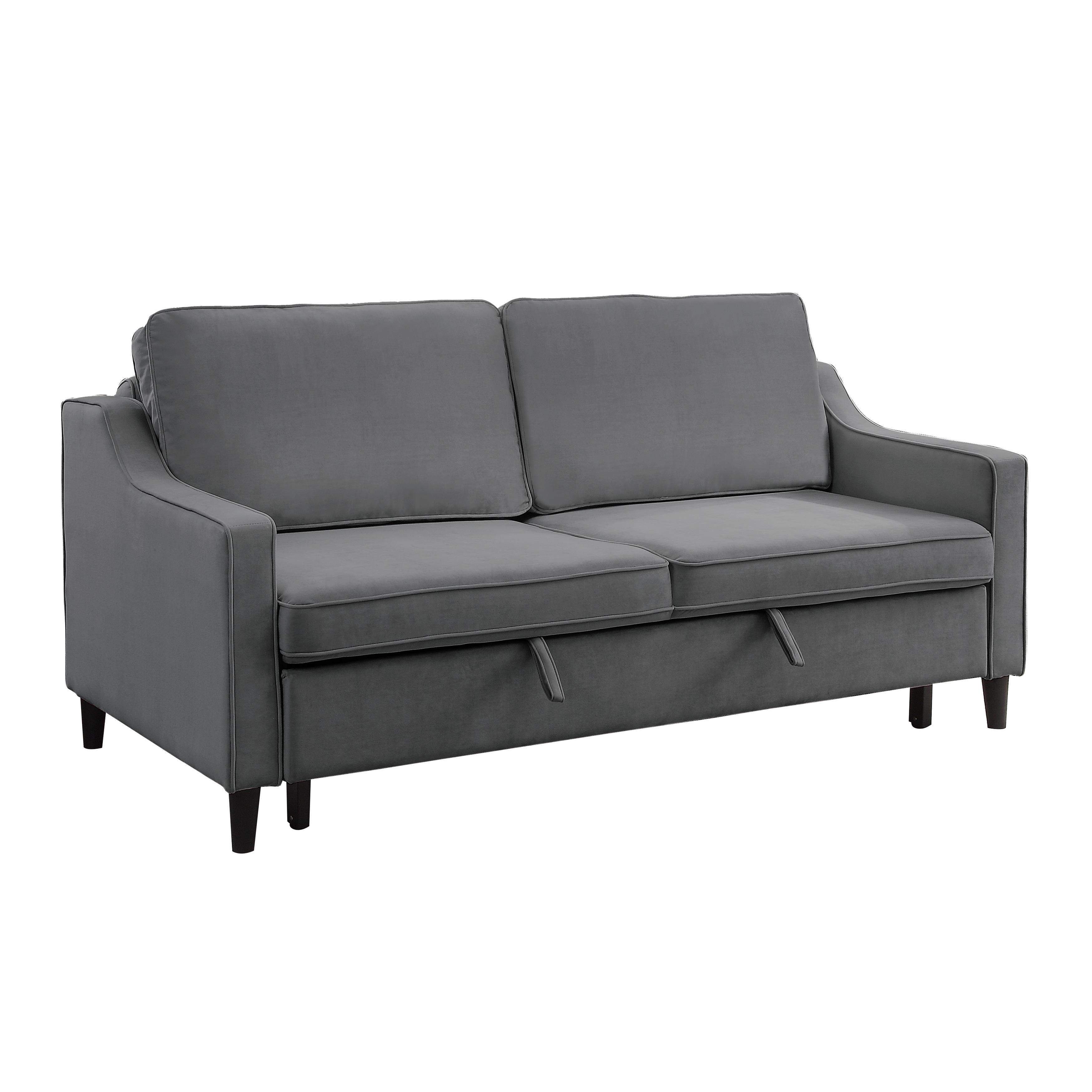 

    
Contemporary Dark Gray Solid Wood Sofa Homelegance 9428DG-3CL Adelia
