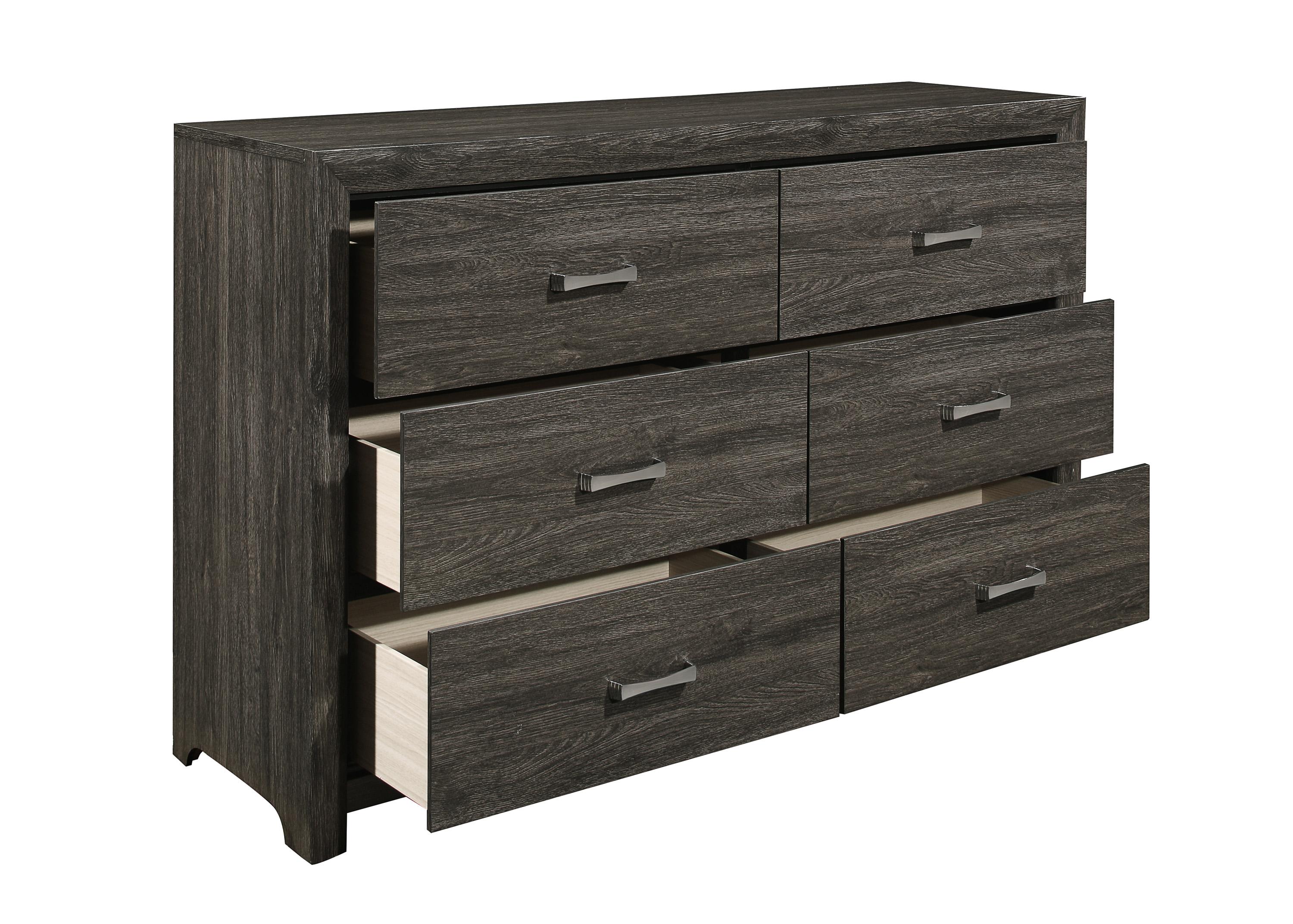 

    
Contemporary Dark Gray Wood Dresser Homelegance 2145NP-5 Edina
