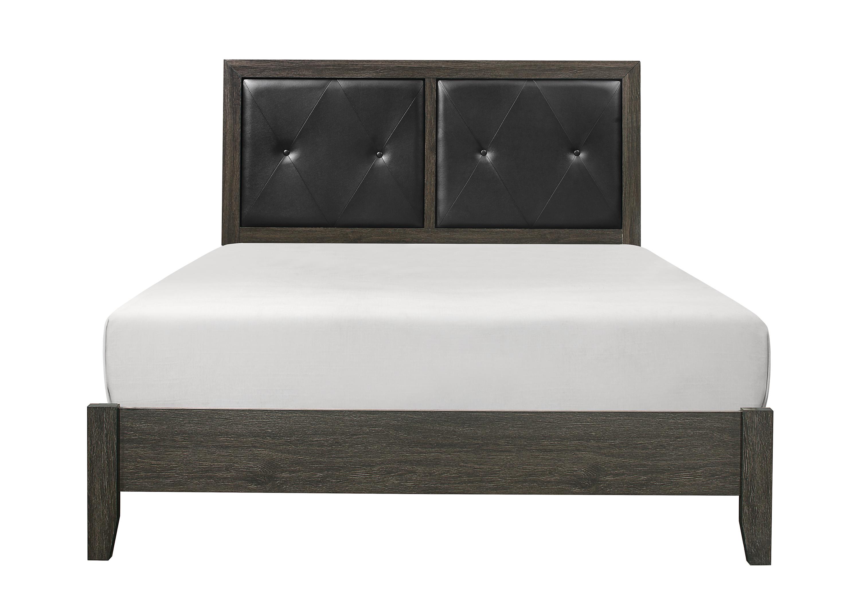

    
Contemporary Dark Gray Wood King Bed Homelegance 2145KNP-1EK* Edina
