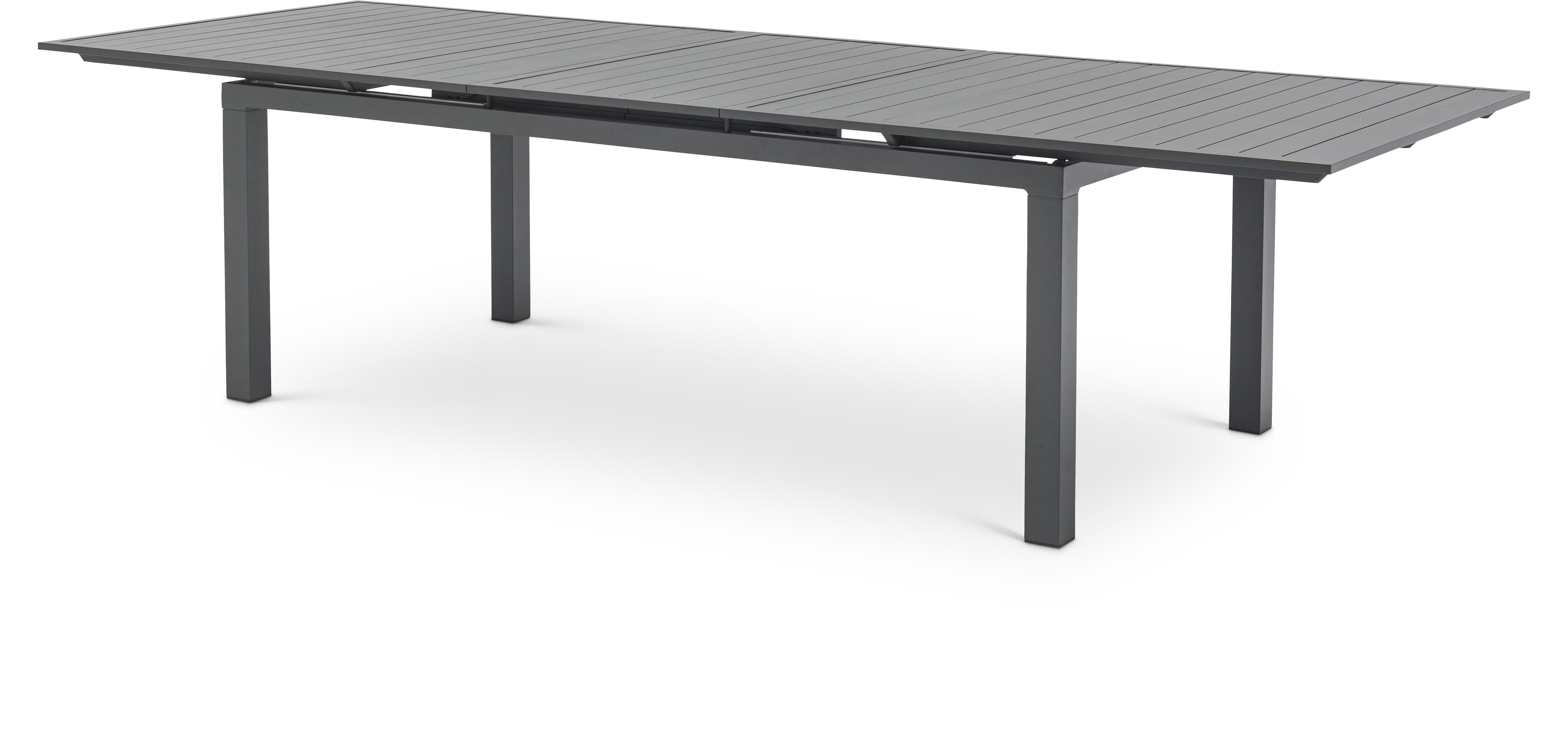 

    
Contemporary Dark Grey Aluminium Patio Dining Table Meridian Furniture Maldives 343Grey-T
