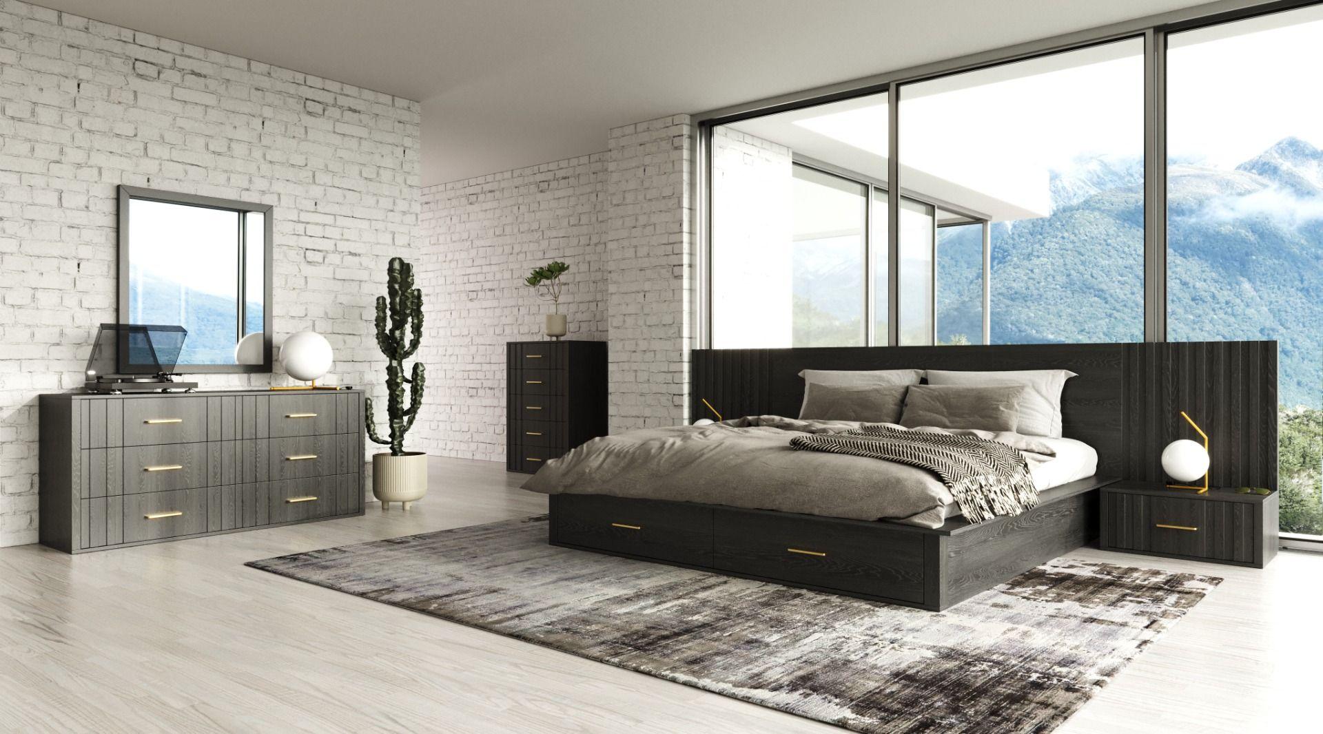

    
Contemporary Dark Grey Queen Bedroom Set 5Pcs by VIG Modrest Manchester
