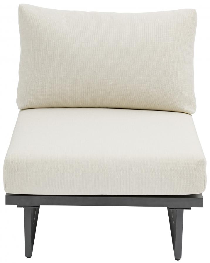 

    
 Order  Contemporary Dark Grey/Cream Aluminium Modular Armless Accent Chair Meridian Furniture 338Cream-Armless
