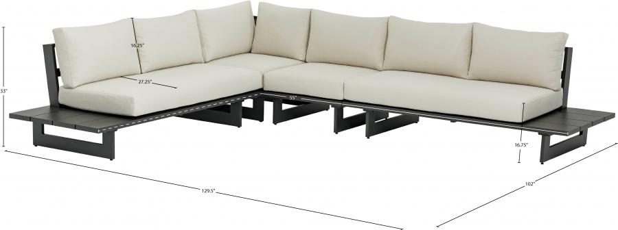 

                    
Buy Contemporary Dark Grey/Cream Aluminium Patio Modular Sectional Sec1A Meridian Furniture Maldives 338Cream-Sec1A
