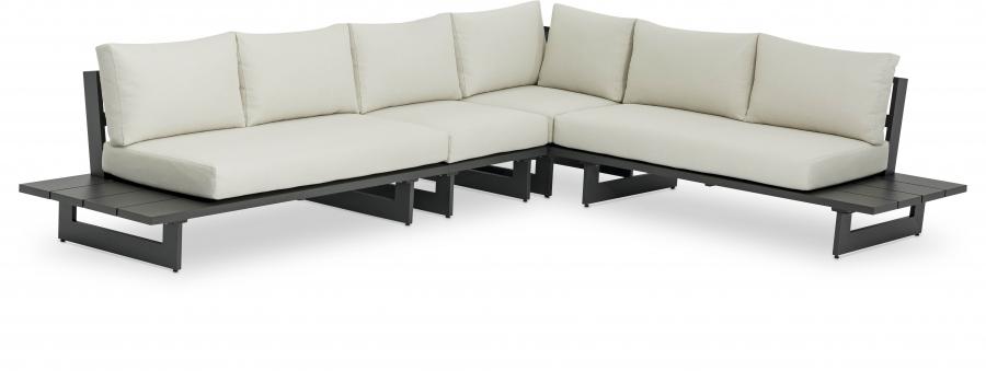 

    
Contemporary Dark Grey/Cream Aluminium Patio Modular Sectional Sec1A Meridian Furniture Maldives 338Cream-Sec1A
