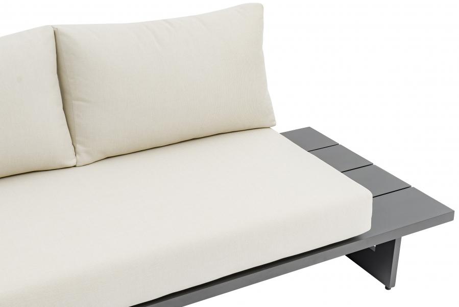 

    
 Shop  Contemporary Dark Grey/Cream Aluminium Patio Modular Sectional Sec2A Meridian Furniture Maldives 338Cream-Sec2A
