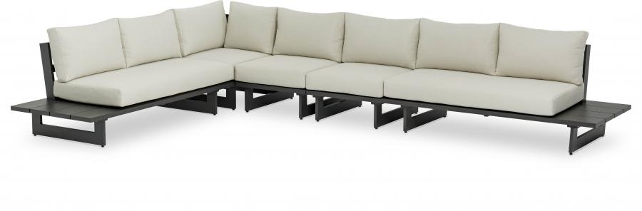 

    
Contemporary Dark Grey/Cream Aluminium Patio Modular Sectional Sec2A Meridian Furniture Maldives 338Cream-Sec2A

