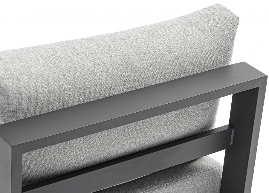 

    
 Order  Contemporary Dark Grey/Grey Aluminium Modular Armless Accent Chair Meridian Furniture 338Grey-Armless
