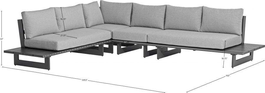 

                    
Buy Contemporary Dark Grey/Grey Aluminium Patio Modular Sectional Sec1A Meridian Furniture Maldives 338Grey-Sec1A
