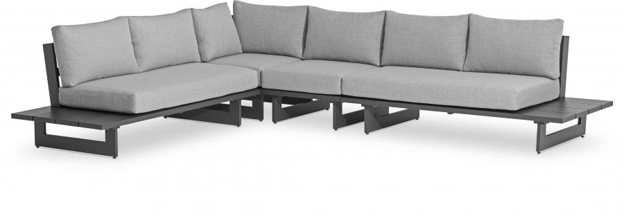 

    
Contemporary Dark Grey/Grey Aluminium Patio Modular Sectional Sec1A Meridian Furniture Maldives 338Grey-Sec1A
