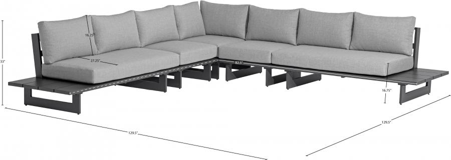 

    
 Shop  Contemporary Dark Grey/Grey Aluminium Patio Modular Sectional Sec2A Meridian Furniture Maldives 338Grey-Sec2A
