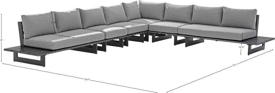 

    
338Grey-Sec3A Meridian Furniture Patio Modular Sectional

