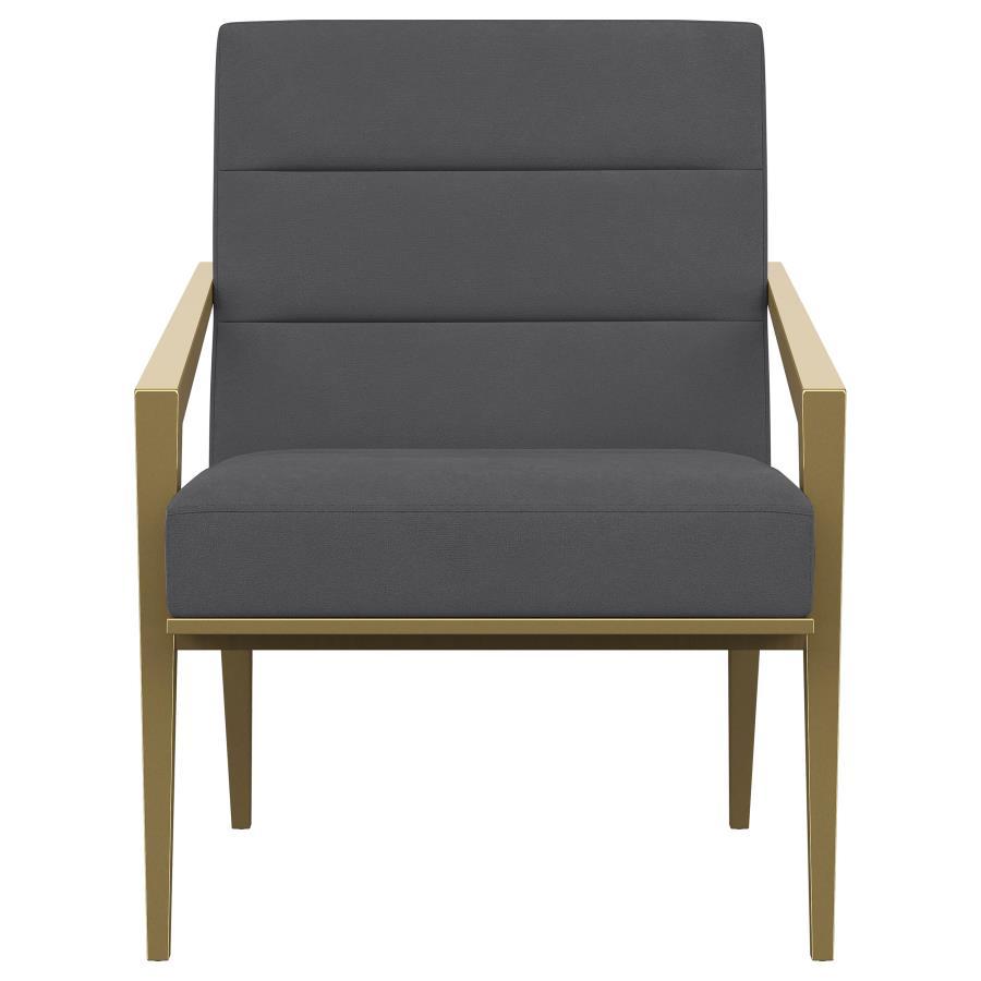 

    
Coaster Kirra Accent Chair 903144-C Accent Chair Dark Grey/Gold 903144-C
