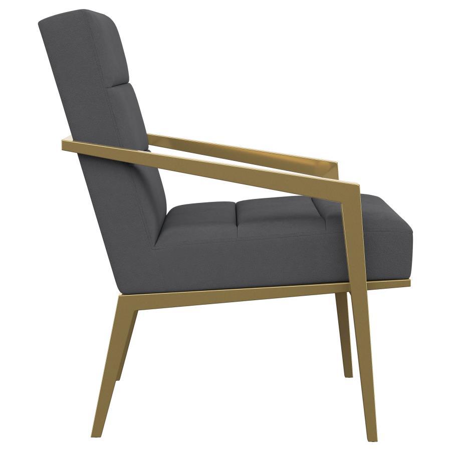 

    
 Order  Contemporary Dark Grey Metal Accent Chair Coaster Kirra 903144
