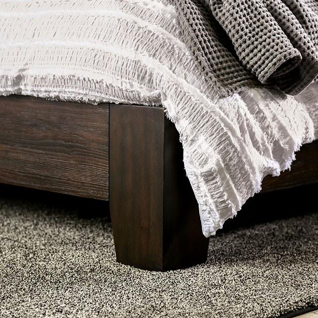 

    
Contemporary Dark Walnut Solid Wood CAL Bed Furniture of America FOA7514 Laurentian
