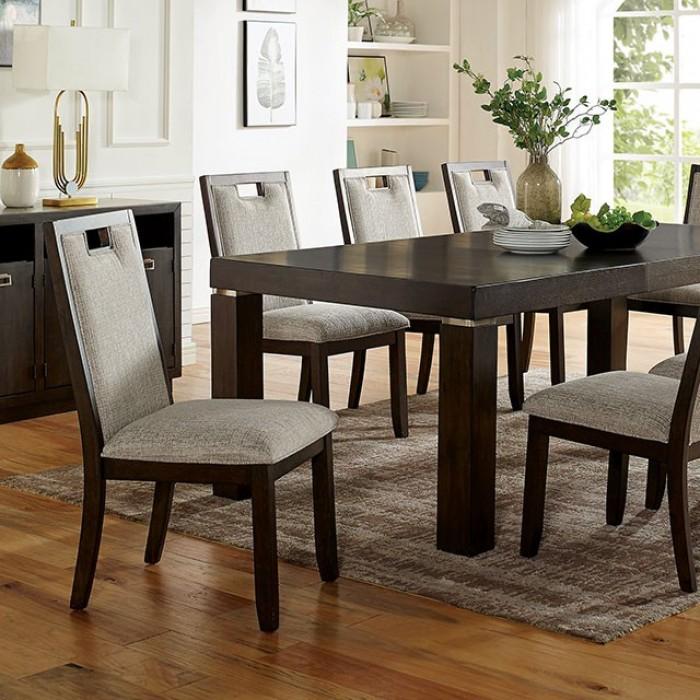 

    
Contemporary Dark Walnut Solid Wood Dining Table Furniture of America CM3784T Caterina

