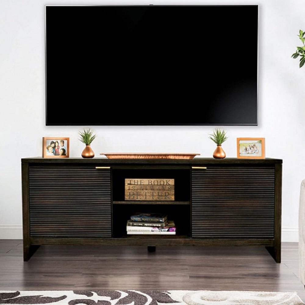 

    
Contemporary Dark Walnut Solid Wood Media Chest Furniture of America FOA7514TV Laurentian
