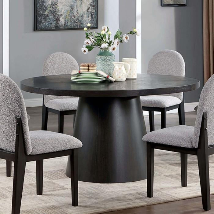 Contemporary Dining Table Orland Round Dining Table CM3949WN-RT CM3949WN-RT in Dark Walnut 