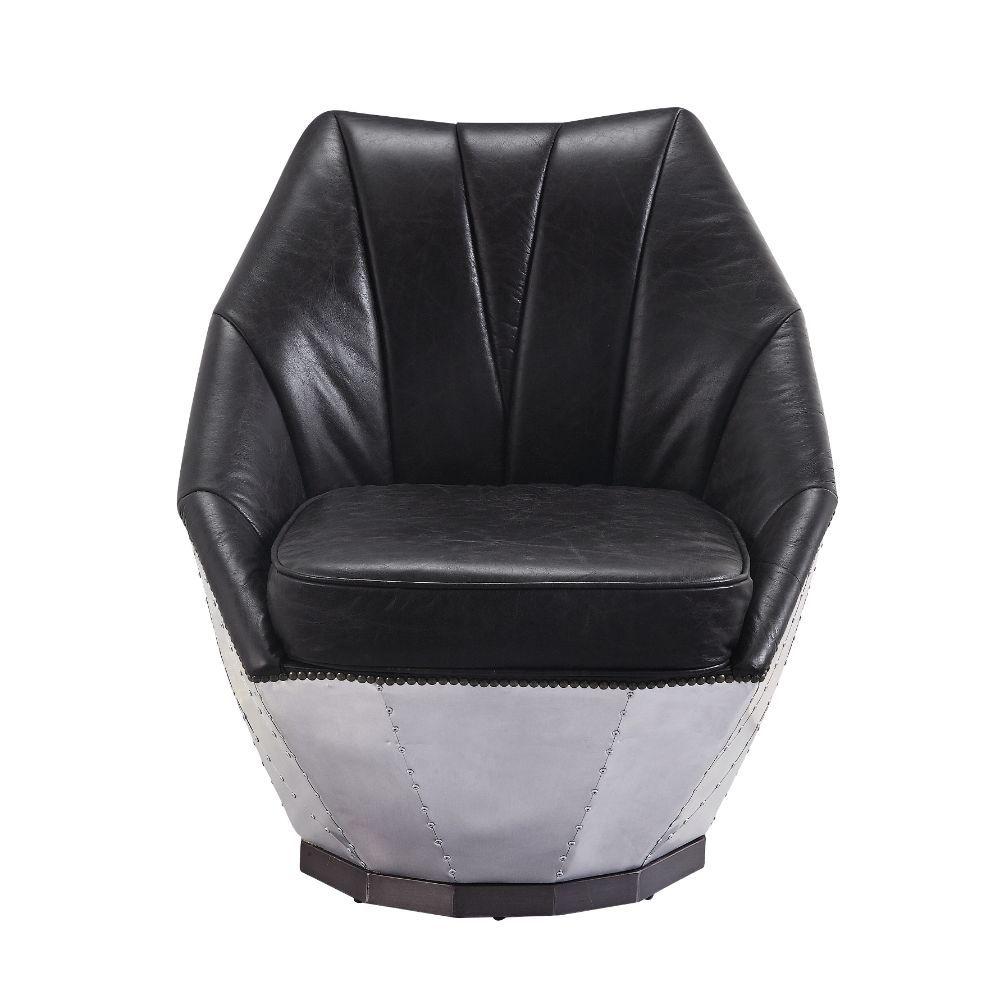 

    
Contemporary Distress Espresso Leather Chair Acme Brancaster 59622-С
