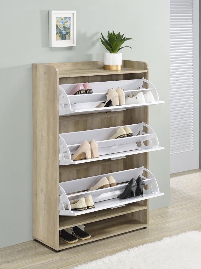 

    
Contemporary Distressed Pine Wood Shoe Storage Cabinet Coaster Denia 950403
