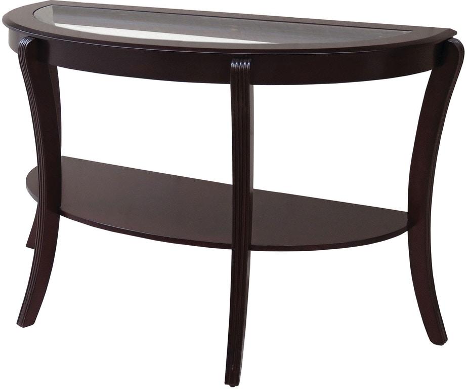 

    
Contemporary Espresso Beveled Glass Top Semi-Oval End Table Furniture of America CM4488SO Finley
