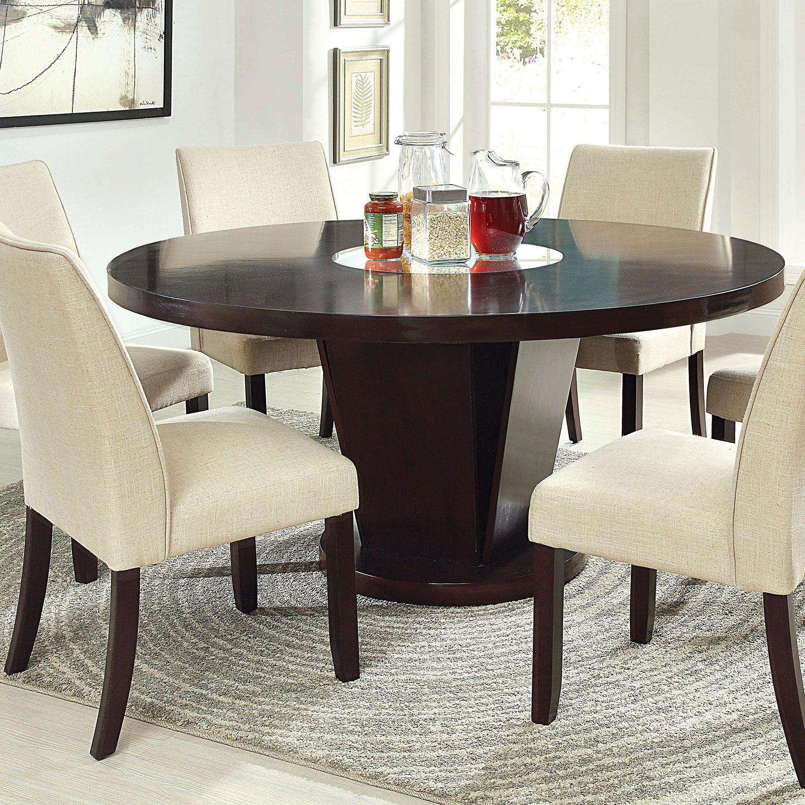 

    
Espresso & Ivory Solid Wood Dining Table Set 7Pcs CIMMA CM3556T FOA Contemporary
