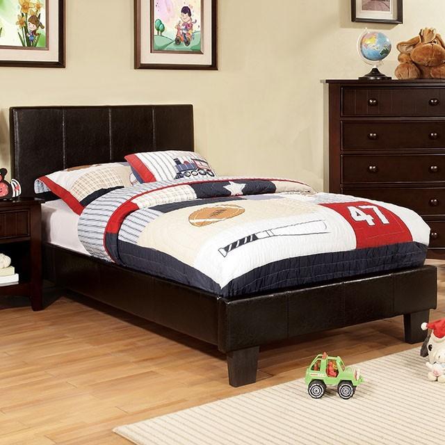 

    
Contemporary Espresso Solid Wood Twin Platform Bed Furniture of America Winn Park CM7008EX-T
