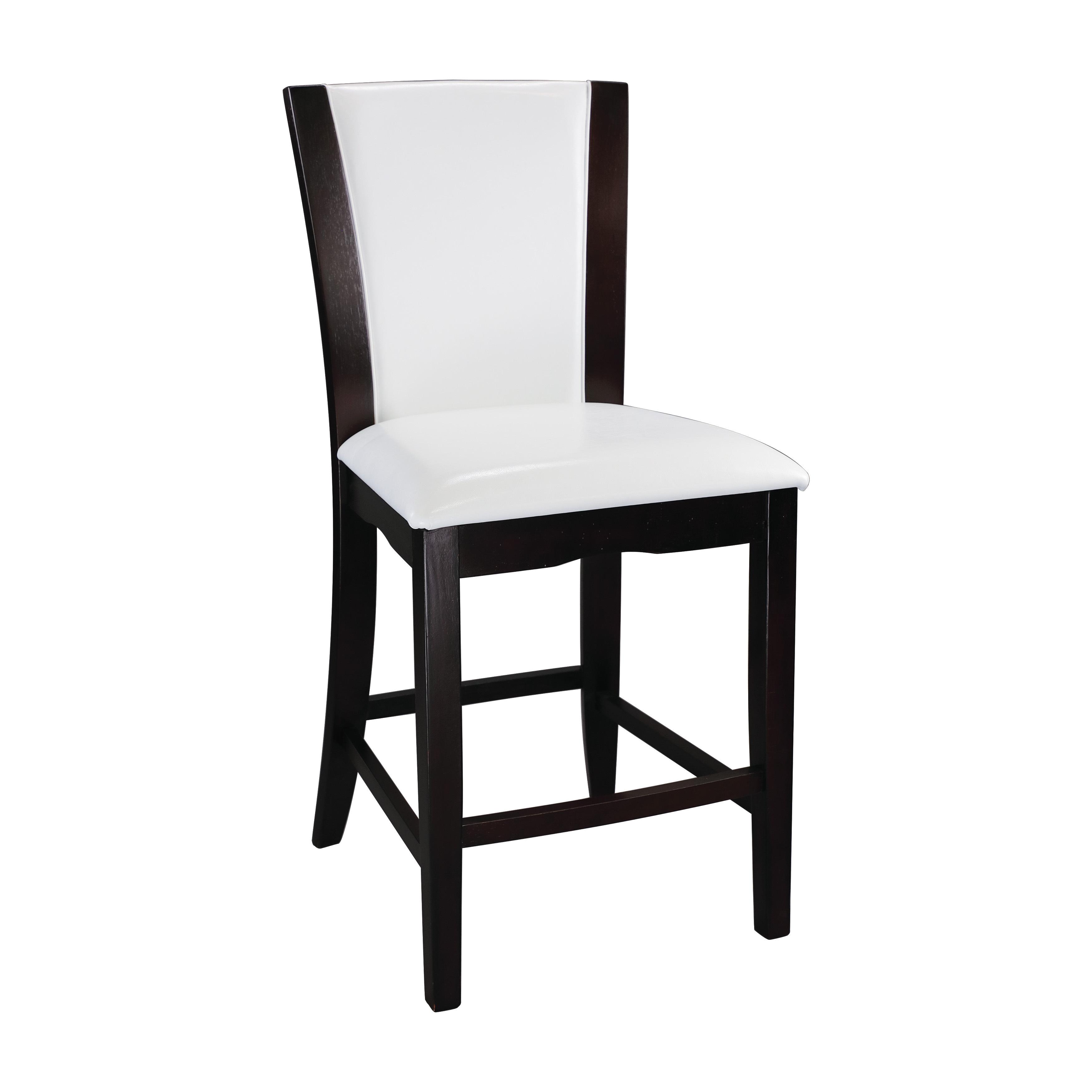 

    
Contemporary Espresso & White Wood Counter Height Chair Set 2pcs Homelegance 710-24W Daisy
