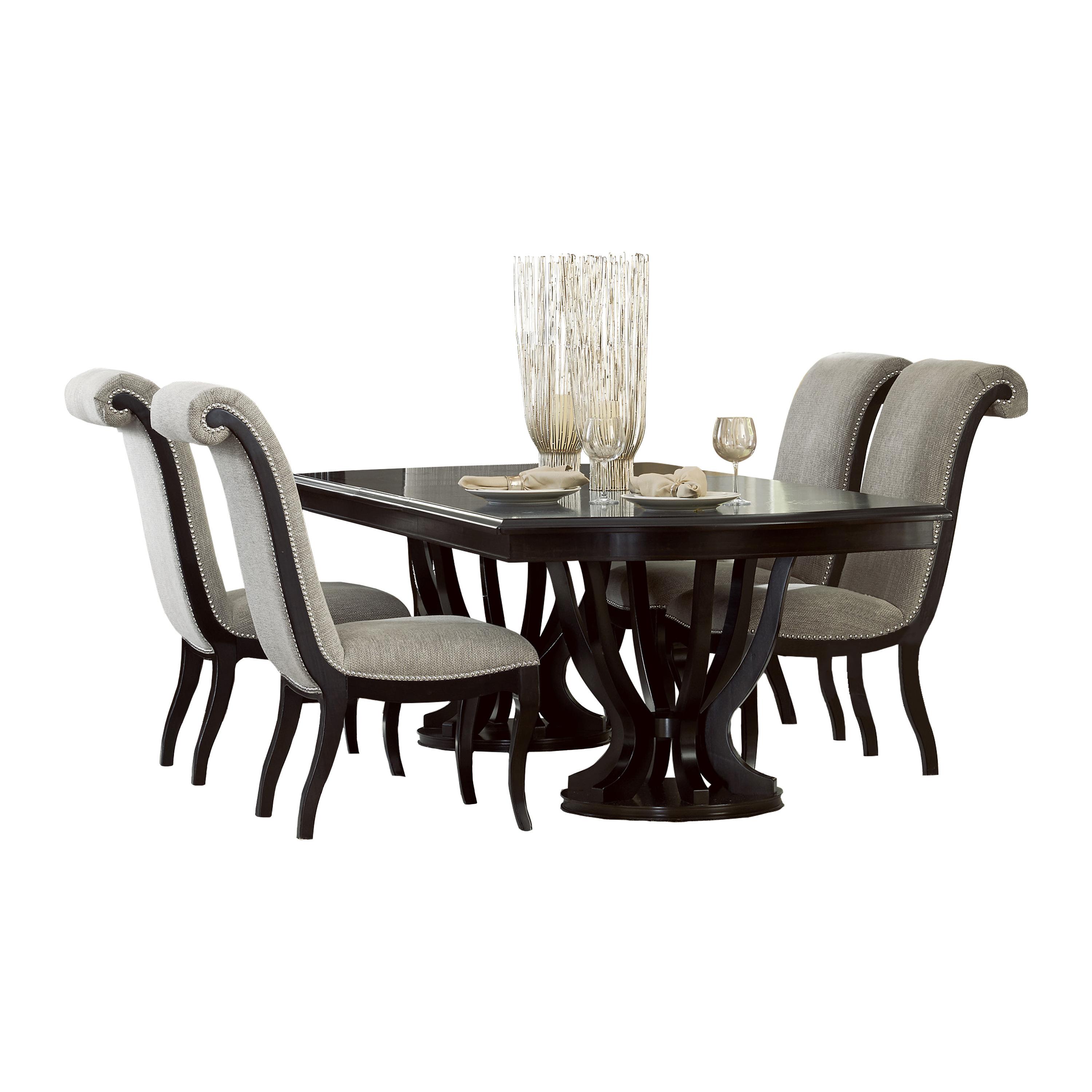 Contemporary Dining Room Set 5494-106*5PC Savion 5494-106*5PC in Espresso Faux Leather